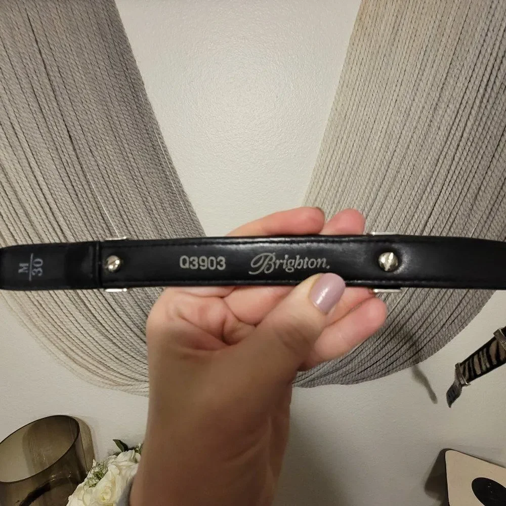 Vintage Brighton Leather and Pony Hair Animal Print Belt Sz M-30